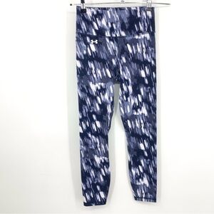 Under‎ Armour Women Size Small Leggings Pants Blue White Printed Motion Ankle